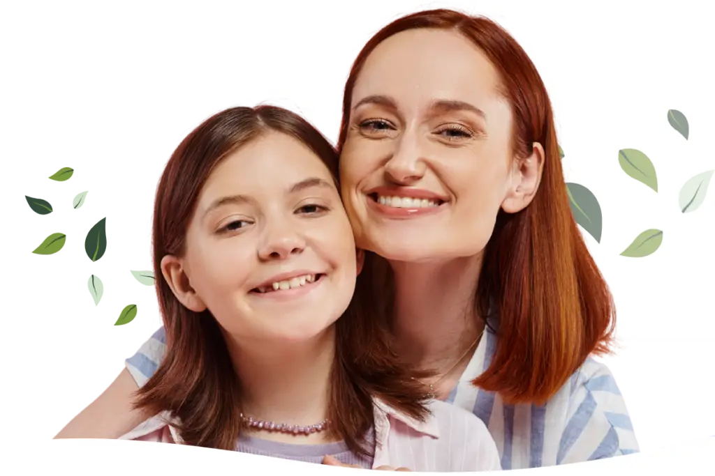 mom and daughter ready for their first visit at their orthodontist