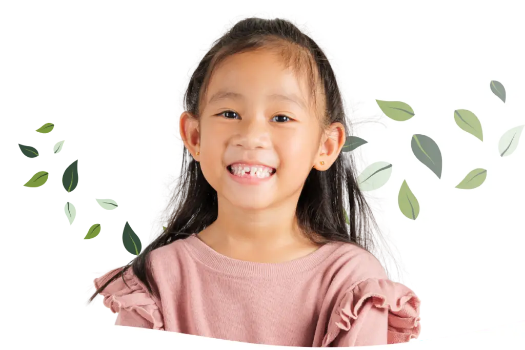 girl in need of a palatal expander to expand her upper jaw
