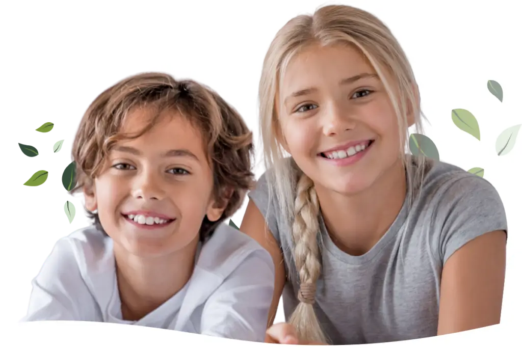 brother and sister ready for a growth guidance orthodontic evaluation