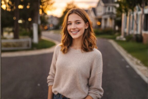 teenage girl with braces in Oakton VA