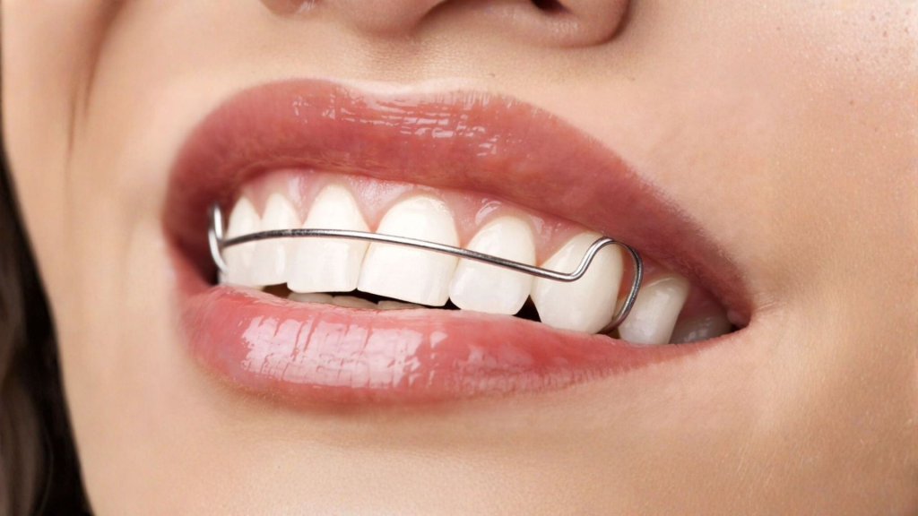 Smile with Hawley retainer